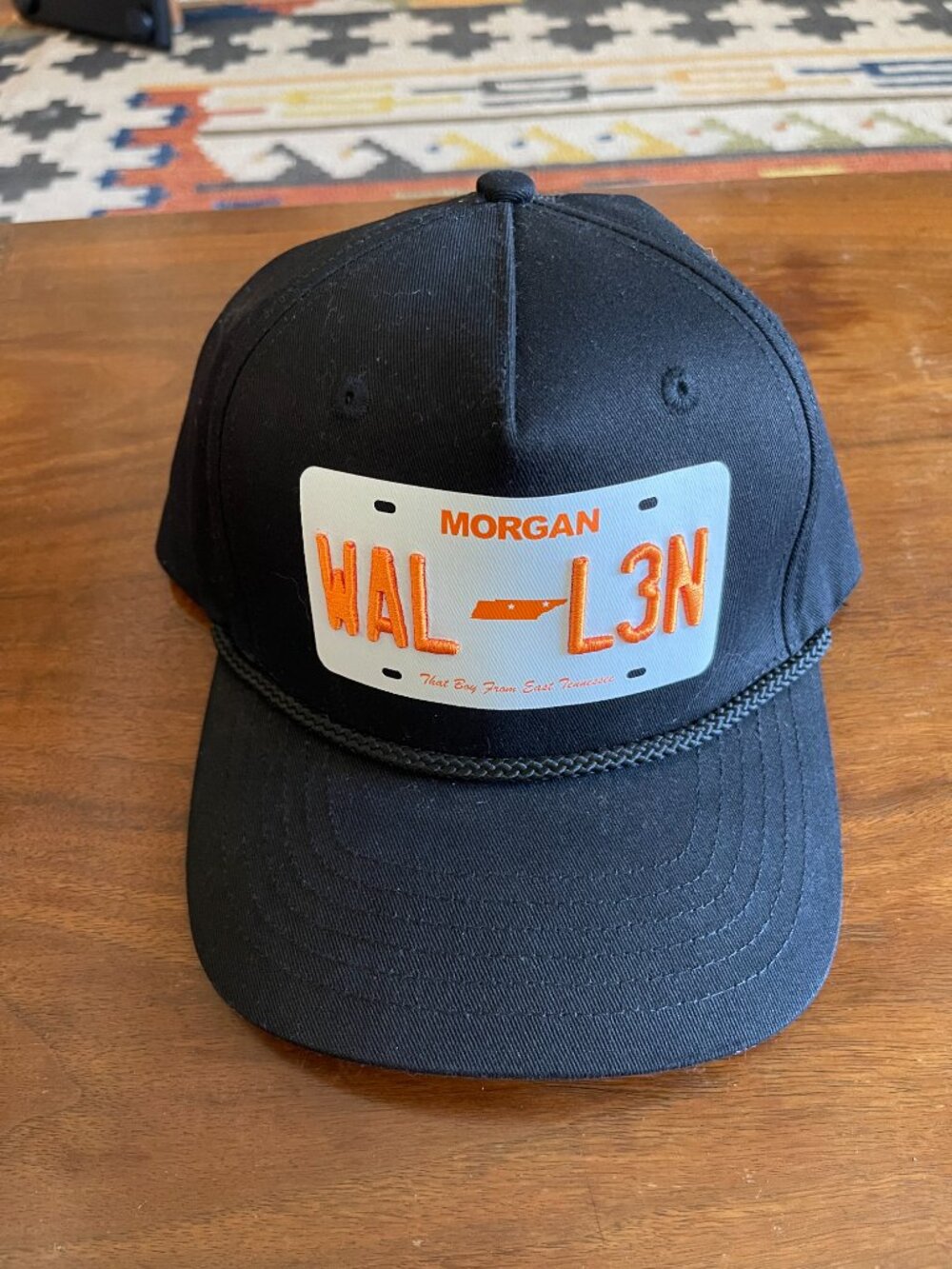 Morgan Wallen Tennessee Tribute Trucker Hat Rope Brim Black